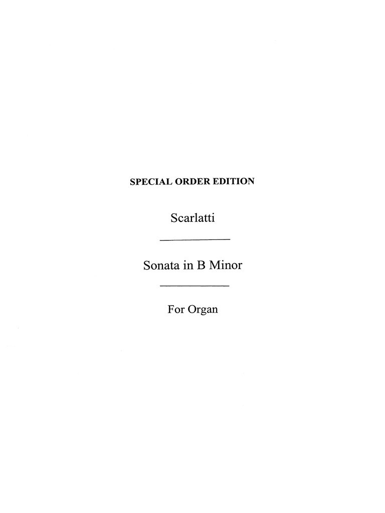 Domenico Scarlatti: Sonata In B Minor